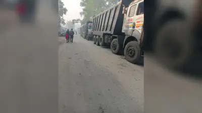 हाइवा डंपर के परिचालन से परेशानी