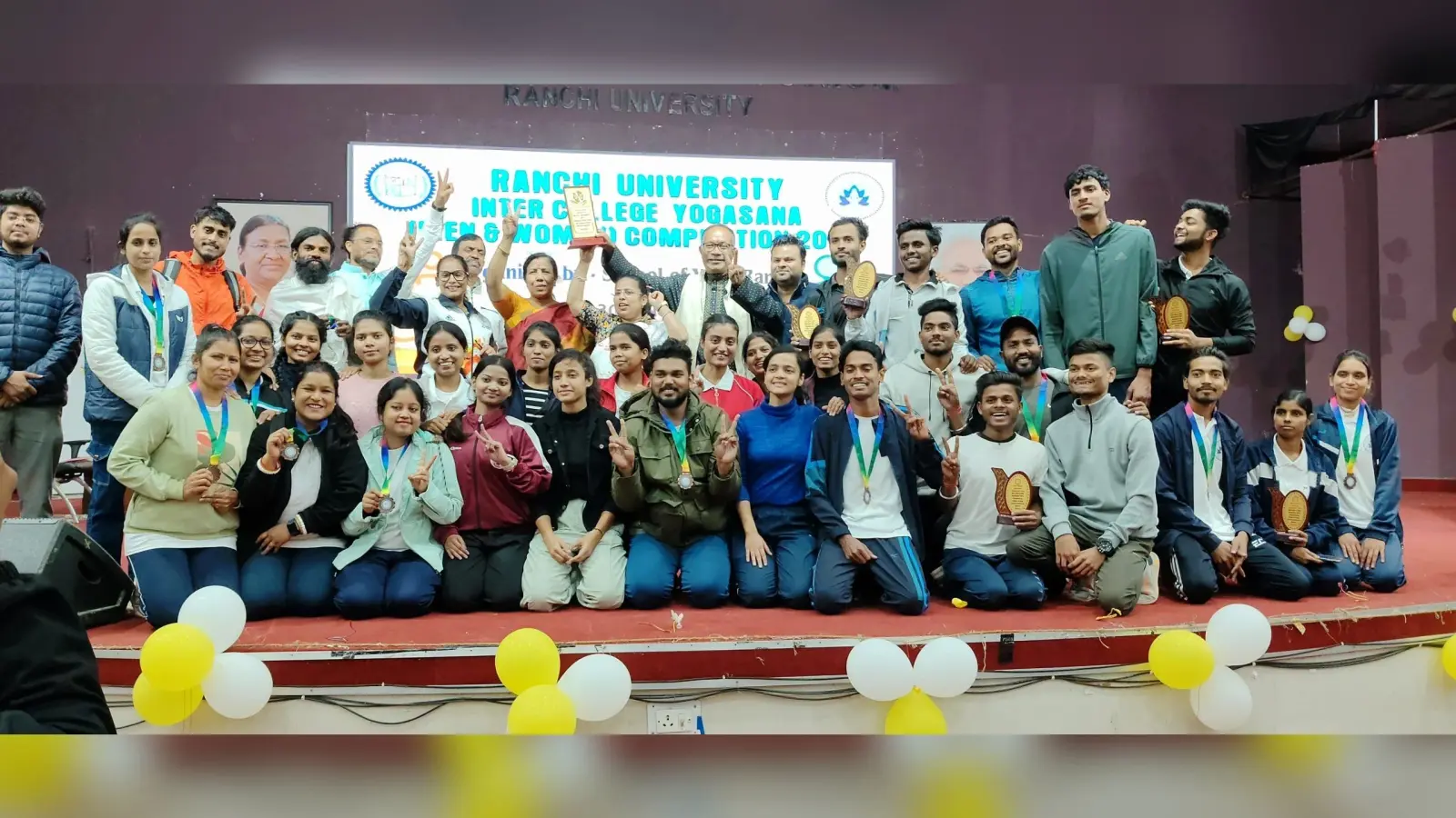 रांची विवि की स्कूल ऑफ योगा की टीम बनी विजेता, योगदा कॉलेज उप विजेता