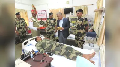 बीएसएफ 12वीं बटालियन के 38 जवानों ने किया रक्तदान