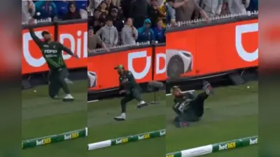 Aus vs Pak: वीडियो देखेंः बाज की तरह झपट्टा मारकर इरफान ने बाउंड्री के बाहर से खींची गेंद, देखते रह गए कंगारू