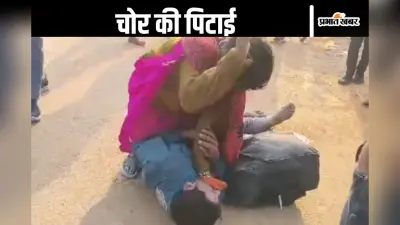 Viral Video: महिला ने बीच सड़क पर चोर को पटक-पटक के कूटा, देखें वीडियो