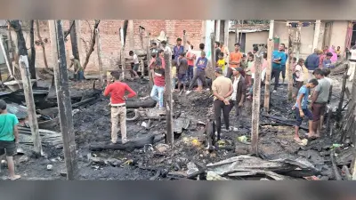 आग लगने से सात घर जले, लाखों की संपत्ति का हुआ नुकसान