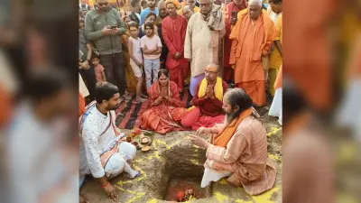 राम जानकी ठाकुरबाड़ी परिसर में संत सदन सह वृद्धा आश्रम का निर्माण शुरू