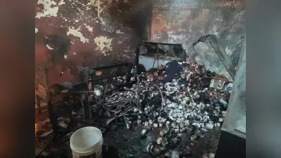 गोदाम में लगी आग, 80 लाख रुपये के सामान जले