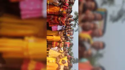 Dhanbad News:चैता में लक्ष्मी-नारायण यज्ञ को निकली कलश यात्रा