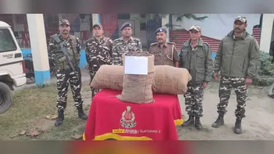60 किलो गांजा जब्त, तस्कर फरार