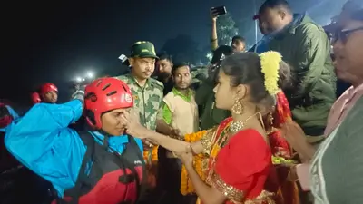 गंगा के रास्ते बबुआ घाट पहुंची बीएसएफ की महिला बटालियन