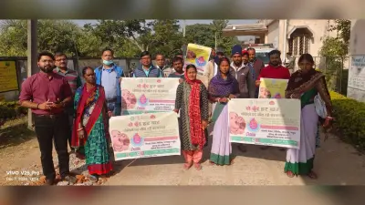 पल्स पोलियो अभियान को लेकर निकाली गयी प्रभात फेरी