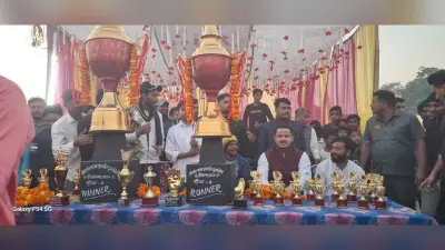 किसान फुटबॉल टूर्नामेंट में शेखपुरा ने रामपुर को हराया