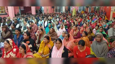 Katihar news : भक्ति के लिए अवश्य निकालें समय : संत केदार बाबा