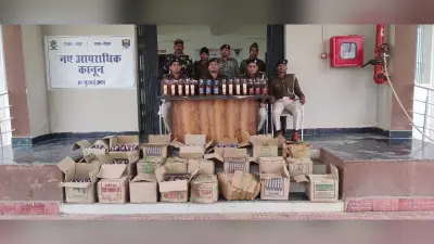 648 बोतल विदेशी शराब बरामद, तस्कर फरार