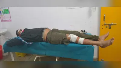 कलिया पुल के पास पिकअप व बाइक की टक्कर में बाइक चालक जख्मी, रेफर