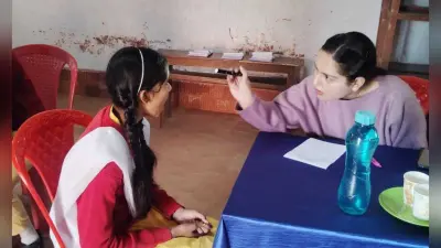 स्वास्थ्य शिविर में स्कूली बच्चों की हुई स्वास्थ्य जांच