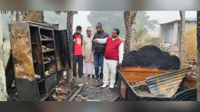 आग से चार घर जले, लाखों का नुकसान