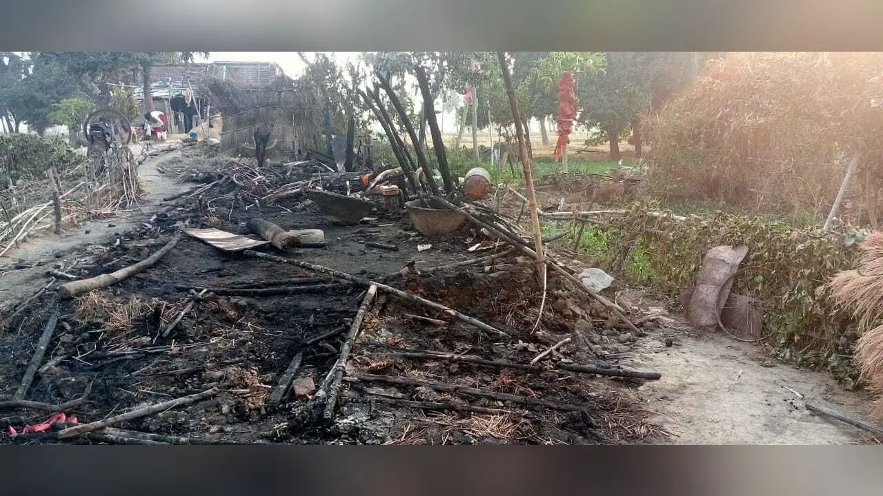 Gaya News : घर में लगी आग में मवेशी की जलकर मौत, एक युवक घायल