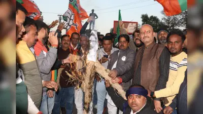 Dhanbad News: सीजीएल का रिजल्ट रद्द करने की मांग, भाजयुमो ने जलाया सीएम का पुतला