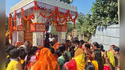 रजीगंज में दिव्य ज्योति कलश का स्वागत