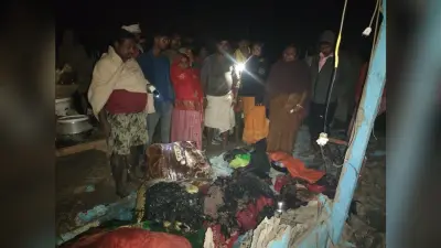 बिथान के सलहा में 15 घर जले, लाखों का नुकसान