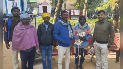 भोरसार गांव से चार फरार वारंटी गिरफ्तार