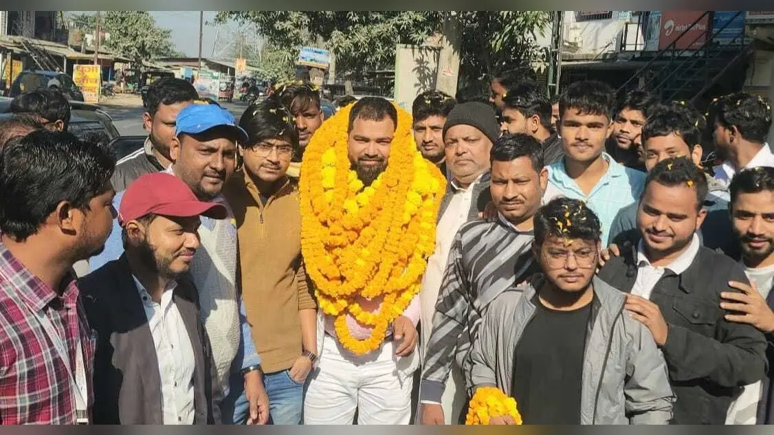 जदयू अल्पसंख्यक प्रकोष्ठ के जिलाध्यक्ष का जोरदार स्वागत