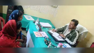 निःशुल्क शिविर में लोगों ने करायी स्वास्थ्य जांच