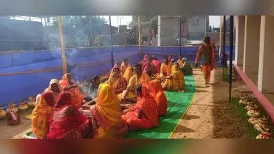 गायत्री महायज्ञ में 50 ग्रामीणों ने विधि-विधान से ली दीक्षा