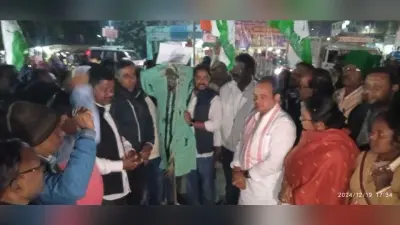 – कांग्रेसियों ने गृहमंत्री अमित शाह का पुतला फूंका