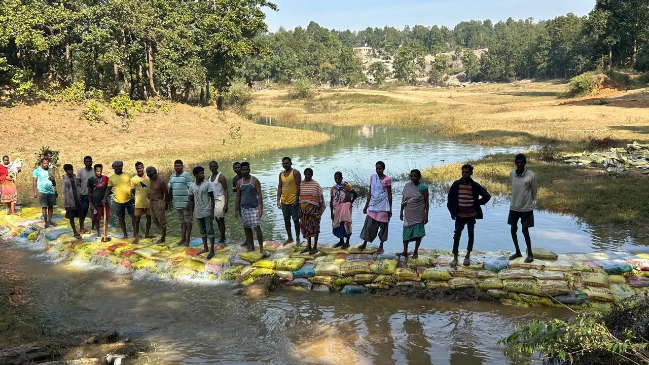 पंचघाघ में बना तीसरा बोरी बांध