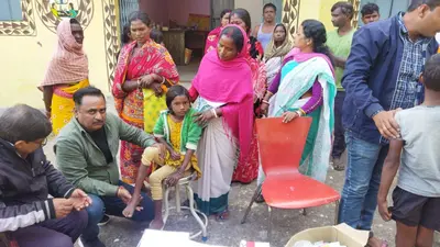 कुष्ठ रोग सर्वे को लेकर पंजनिया में लगाया कैंप