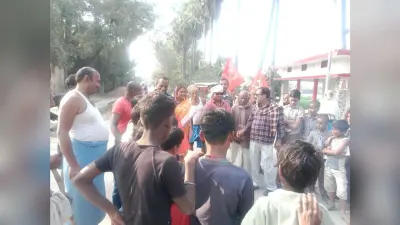संविधान निर्माता पर अमर्यादित टिप्पणी के खिलाफ भाकपा माले ने जलाया पुतला