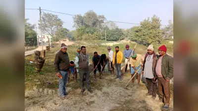 नपं की ओर से मुक्ति धाम परिसर की हुई सफाई