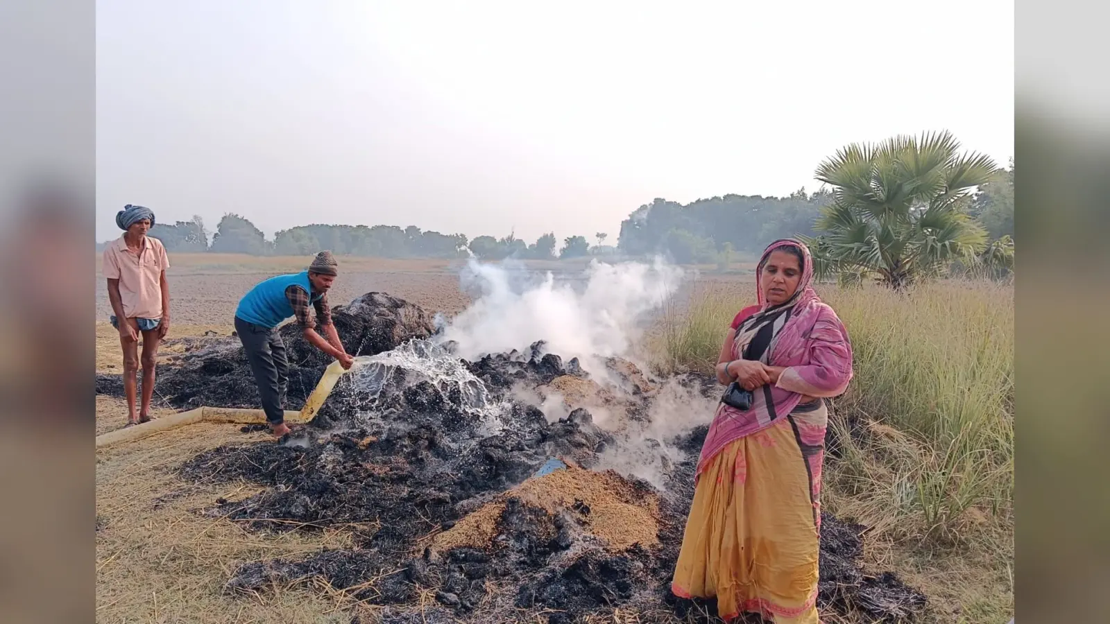 दो सौ मन धान जलकर हुआ राख
