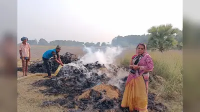 दो सौ मन धान जलकर हुआ राख