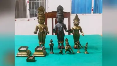 राम जानकी ठाकुरबाड़ी से चोरी अष्टधातु की 10 मूर्तियां बरामद, 3 की खोज जारी