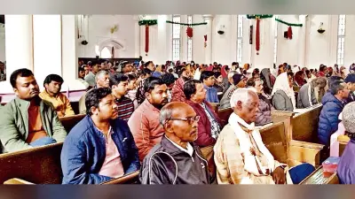 ranchi news : आगमन के अंतिम रविवार पर गिरजाघरों में उमड़े विश्वासी