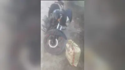 10 किलो गांजा के साथ बाइक जब्त