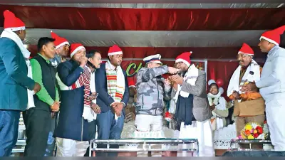 ranchi news : पुलिस लाइन मैदान की क्रिसमस गैदरिंग में प्रेम, सौहार्द, सद्भाव के संदेश दिये