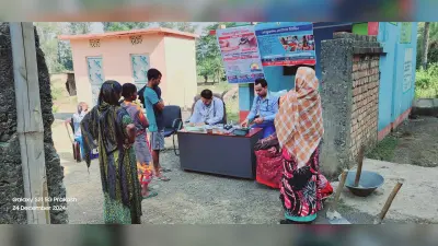 बरमसिया पंचायत भवन में लगा हेल्थ कैंप