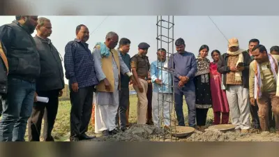 13.23 लाख की लागत से बनने वाले आंगनबाड़ी केंद्र के मॉडल भवन निर्माण कार्य का किया गया शिलान्यास