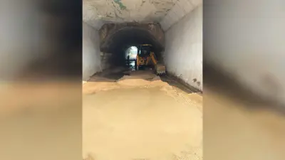 खबर छपने के बाद सिविल विभाग ने टनल सड़क को किया दुरुस्त