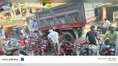 शहर में भारी वाहनों के प्रवेश से यातायात व्यवस्था चौपट, बाइपास की मांग
