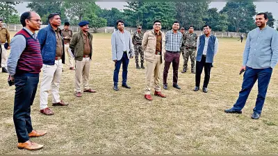 seraikela kharsawan new: शहीद स्थल की तैयारी का जायजा लेने पहुंचे डीसी-एसपी
