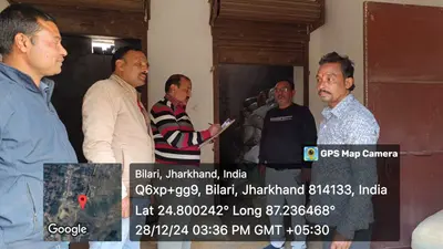 धान क्रय केंद्र का बीडीओ ने किया निरीक्षण