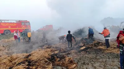 Aurangabad News : असामाजिक तत्वों ने खलिहान में लगायी आग