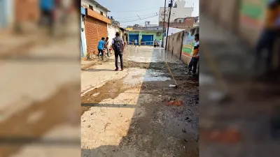 Rourkela News: प्लांट साइट की पोस्ट ऑफिस गली में घरों व दुकानों से ऊंची सड़क बनाने का विरोध