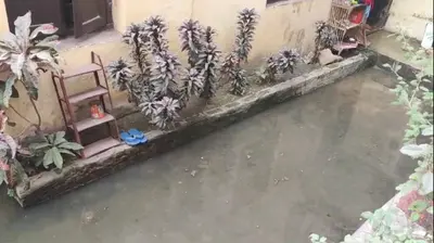 सीवरेज लाइन ध्वस्त होने से सप्ताह भर से घर में जमा पानी