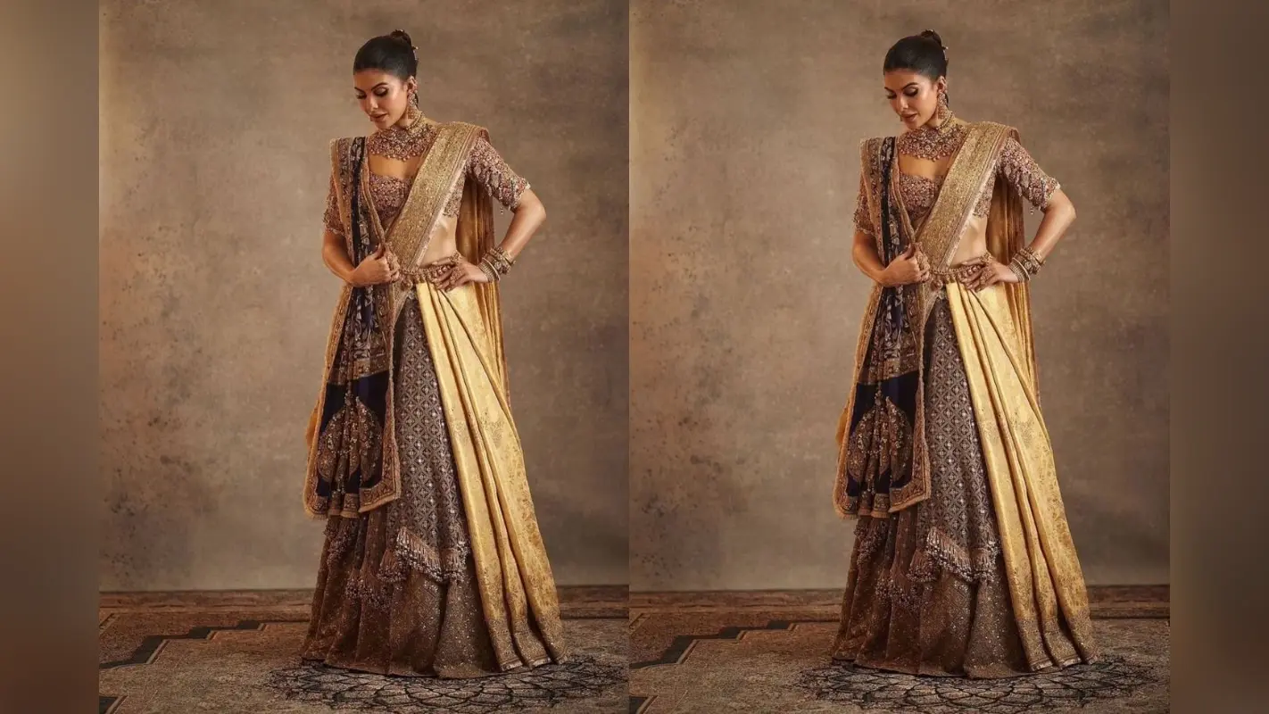 Jacqueline Fernandez’s Elegant Lehenga Look: जैकलीन फर्नांडिस का रॉयल और खूबसूरत लहंगा बना शादी सीजन का परफेक्ट चॉइस, आप भी कर सकती हैं ट्राई