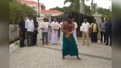 तमिलनाडु बीजेपी अध्यक्ष अन्नामलाई ने खुद को कोड़े से पीटा, देखें वीडियो