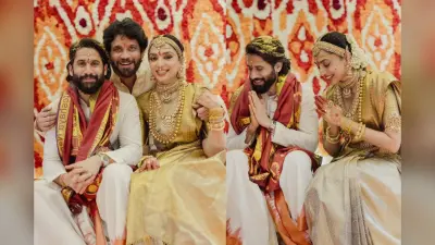 Naga Chaitanya and Sobhita Dhulipala: शादी के बाद पहली बार साथ दिखे नागा चैतन्य और शोभिता, श्रीशैलम मंदिर में लिए आशीर्वाद