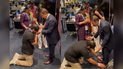 Video: आंखों में आंसू और दिल के जज्बात, नीतीश के पिता ने सुनील गावस्कर के पैरों में धर दिया माथा